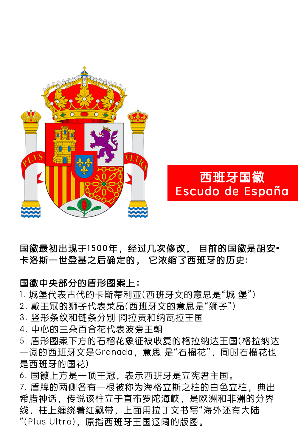 西班牙国徽中元素及意义 I 政府机构徽标